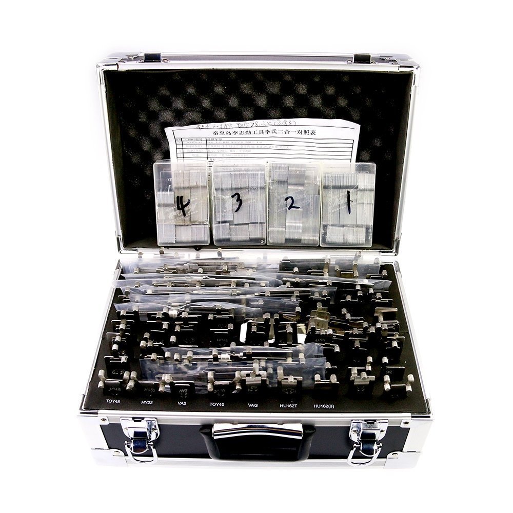 Classic Lishi 2in1 Decoder and Pick 102 Pieces Full Set w/ Tool Box